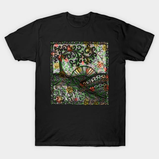 Swirly Tree of Life T-Shirt by Heartsake